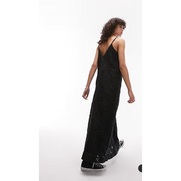 Topshop Floral Lace Maxi Chuck On in Black, Medium 8-10q q - Picture 3 of 11